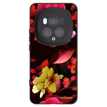 Picasee Μαύρη θήκη σιλικόνης για Honor Magic6 Pro - Dark Peonny