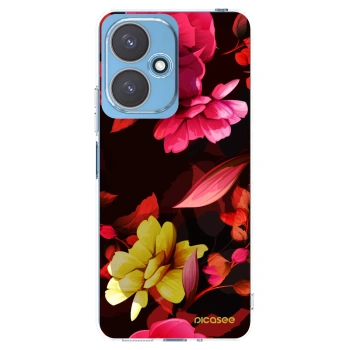 Picasee διαφανής θήκη σιλικόνης Xiaomi Redmi 13C 5G - Dark Peonny