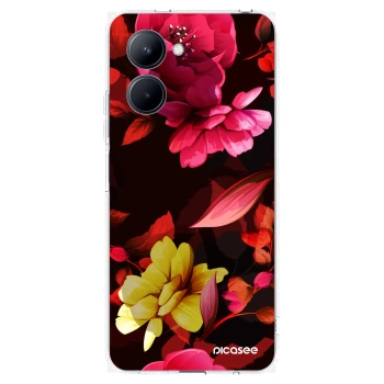Picasee διαφανής θήκη σιλικόνης Realme C33 (2023) - Dark Peonny