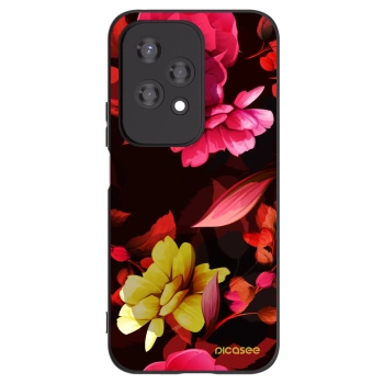 Picasee Μαύρη θήκη σιλικόνης για Honor 200 Lite - Dark Peonny