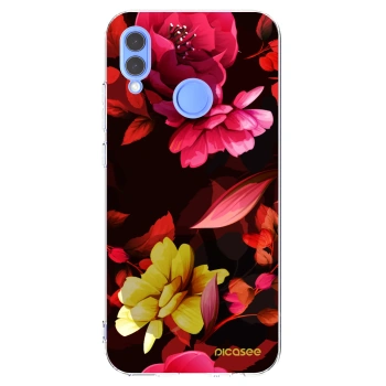 Picasee διαφανής θήκη σιλικόνης Huawei P Smart 2019 - Dark Peonny
