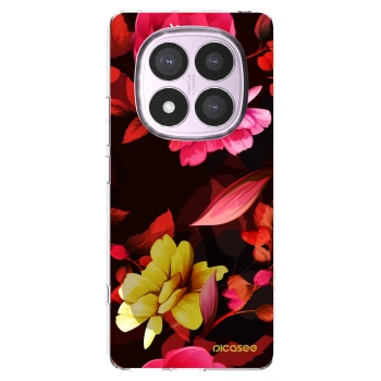 Picasee διαφανής θήκη σιλικόνης Xiaomi Redmi Note 14 Pro 5G - Dark Peonny