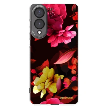 Picasee διαφανής θήκη σιλικόνης Samsung Galaxy S25 Edge 5G - Dark Peonny