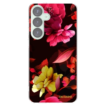 Picasee διαφανής θήκη σιλικόνης Samsung Galaxy S25+ 5G - Dark Peonny