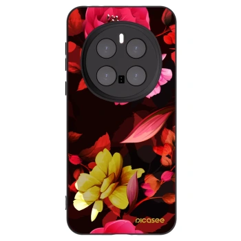 Picasee Μαύρη θήκη σιλικόνης για Honor Magic7 Pro 5G - Dark Peonny