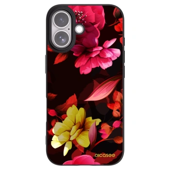 Picasee Μαύρη θήκη σιλικόνης για Apple iPhone 17 - Dark Peonny
