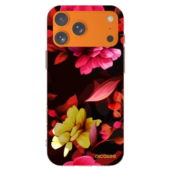 Picasee διαφανής θήκη σιλικόνης Apple iPhone 17 Pro Max - Dark Peonny