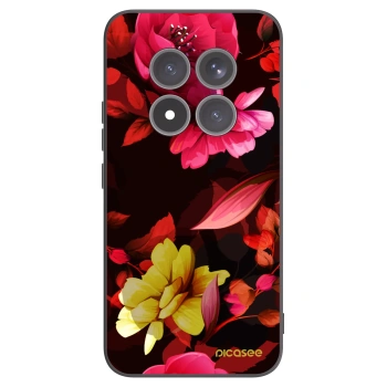 Picasee Μαύρη θήκη σιλικόνης για Xiaomi Redmi Note 15 Pro+ - Dark Peonny