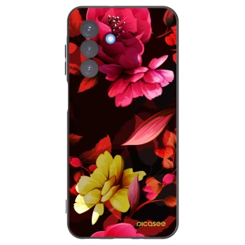 Picasee Μαύρη θήκη σιλικόνης για Samsung Galaxy A17 5G - Dark Peonny