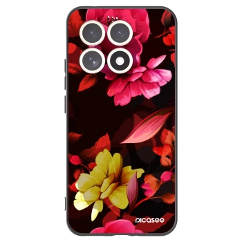 Picasee Μαύρη θήκη σιλικόνης για Xiaomi 15T - Dark Peonny