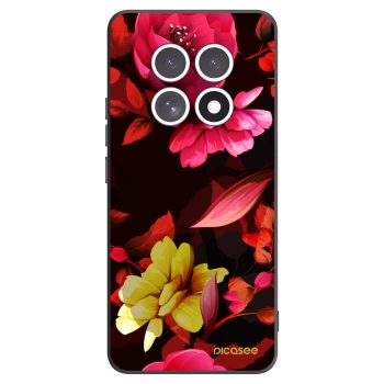 Picasee Μαύρη θήκη σιλικόνης για Xiaomi Redmi Note 15 - Dark Peonny