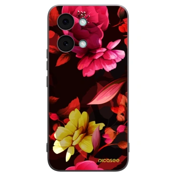 Picasee Μαύρη θήκη σιλικόνης για Xiaomi Poco X8 Pro Max - Dark Peonny