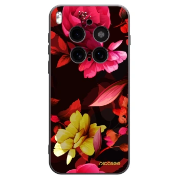 Picasee Μαύρη θήκη σιλικόνης για Vivo X300 Pro - Dark Peonny