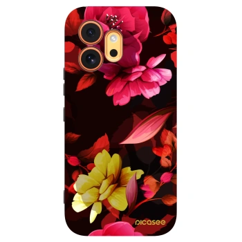 Picasee Μαύρη θήκη σιλικόνης για Honor 600 - Dark Peonny