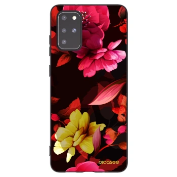 Picasee Μαύρη θήκη σιλικόνης για Samsung Galaxy S20+ G985F - Dark Peonny