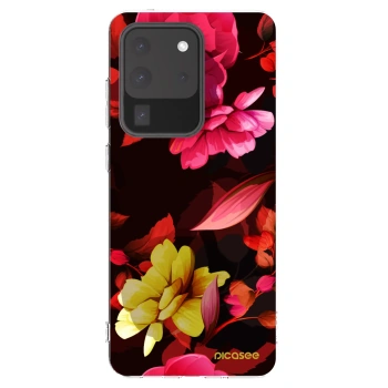 Picasee διαφανής θήκη σιλικόνης Samsung Galaxy S20 Ultra 5G G988F - Dark Peonny