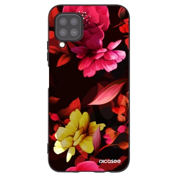 Picasee Μαύρη θήκη σιλικόνης για Huawei P40 Lite - Dark Peonny