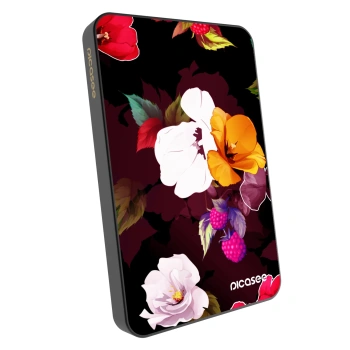 Powerbank με MagSafe 5 000 mAh Γκρί - Flowers and Berries