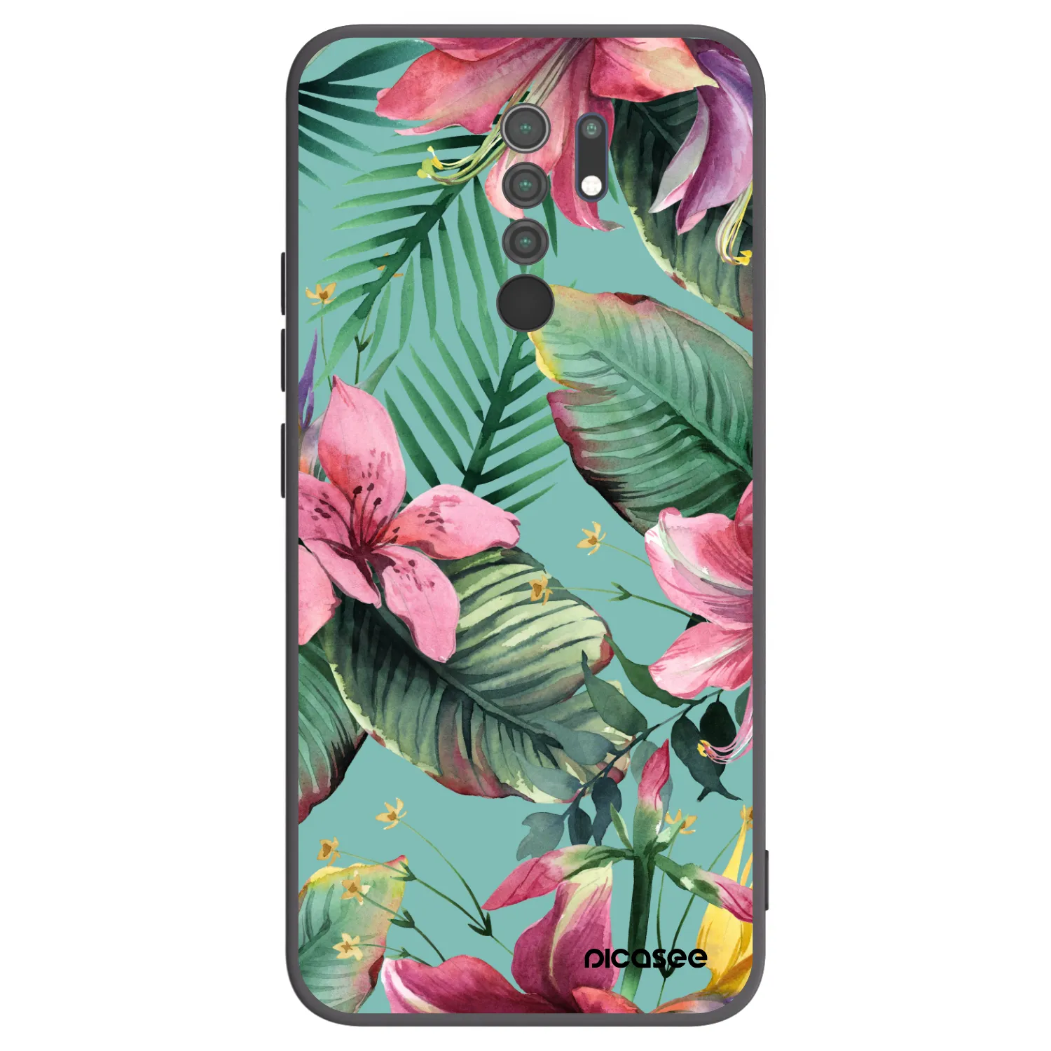 Picasee Μαύρη θήκη σιλικόνης για Xiaomi Redmi 9 - Hawaii