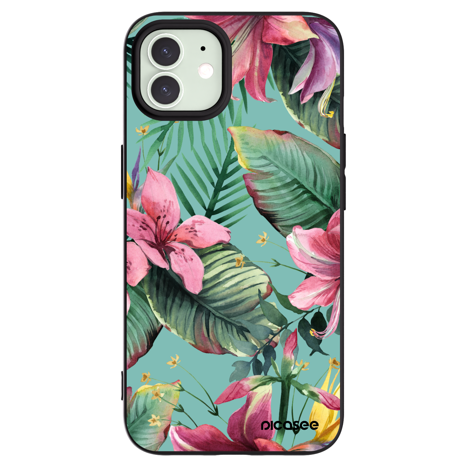 Picasee Μαύρη θήκη σιλικόνης για Apple iPhone 12 Pro - Hawaii