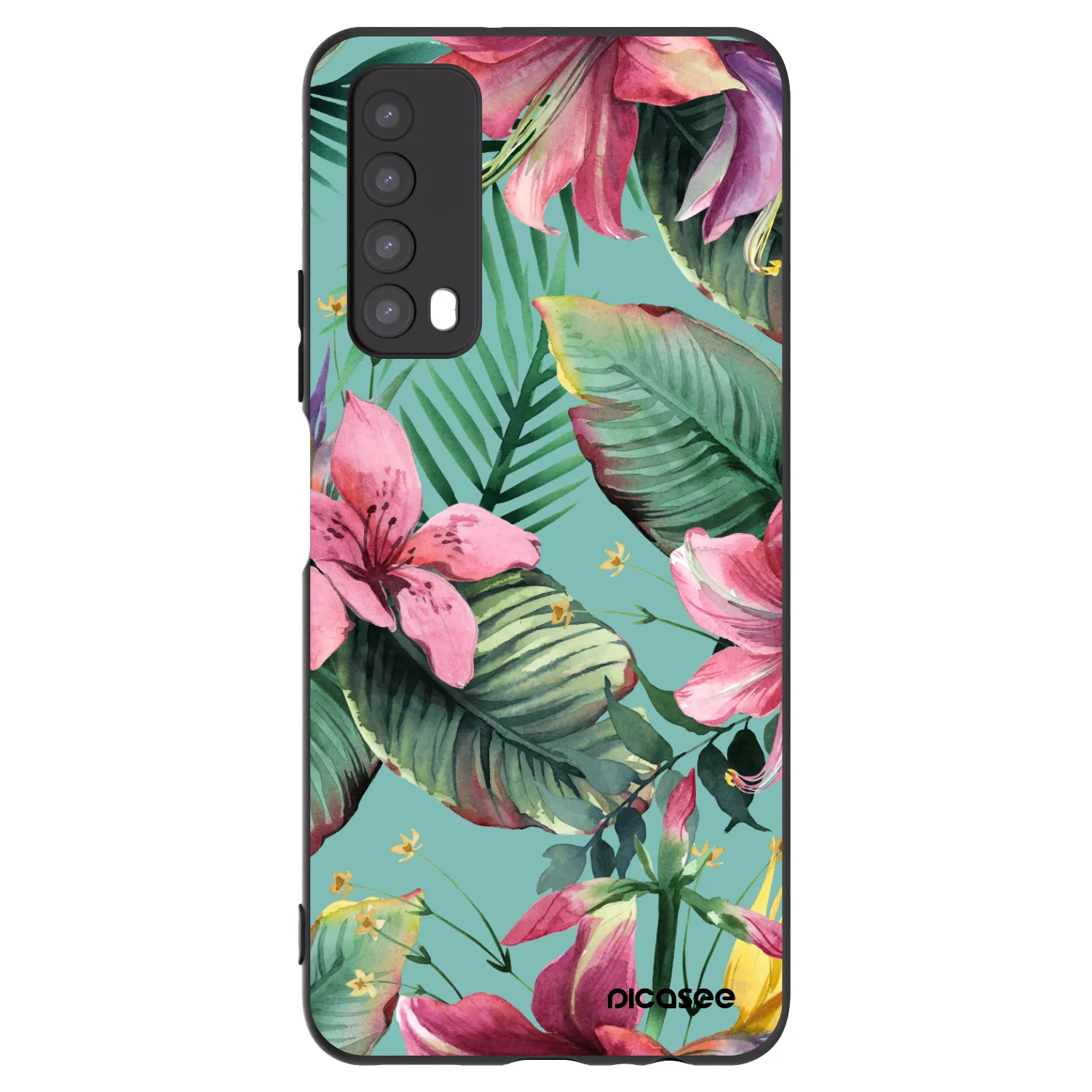 Picasee Μαύρη θήκη σιλικόνης για Huawei P Smart 2021 - Hawaii