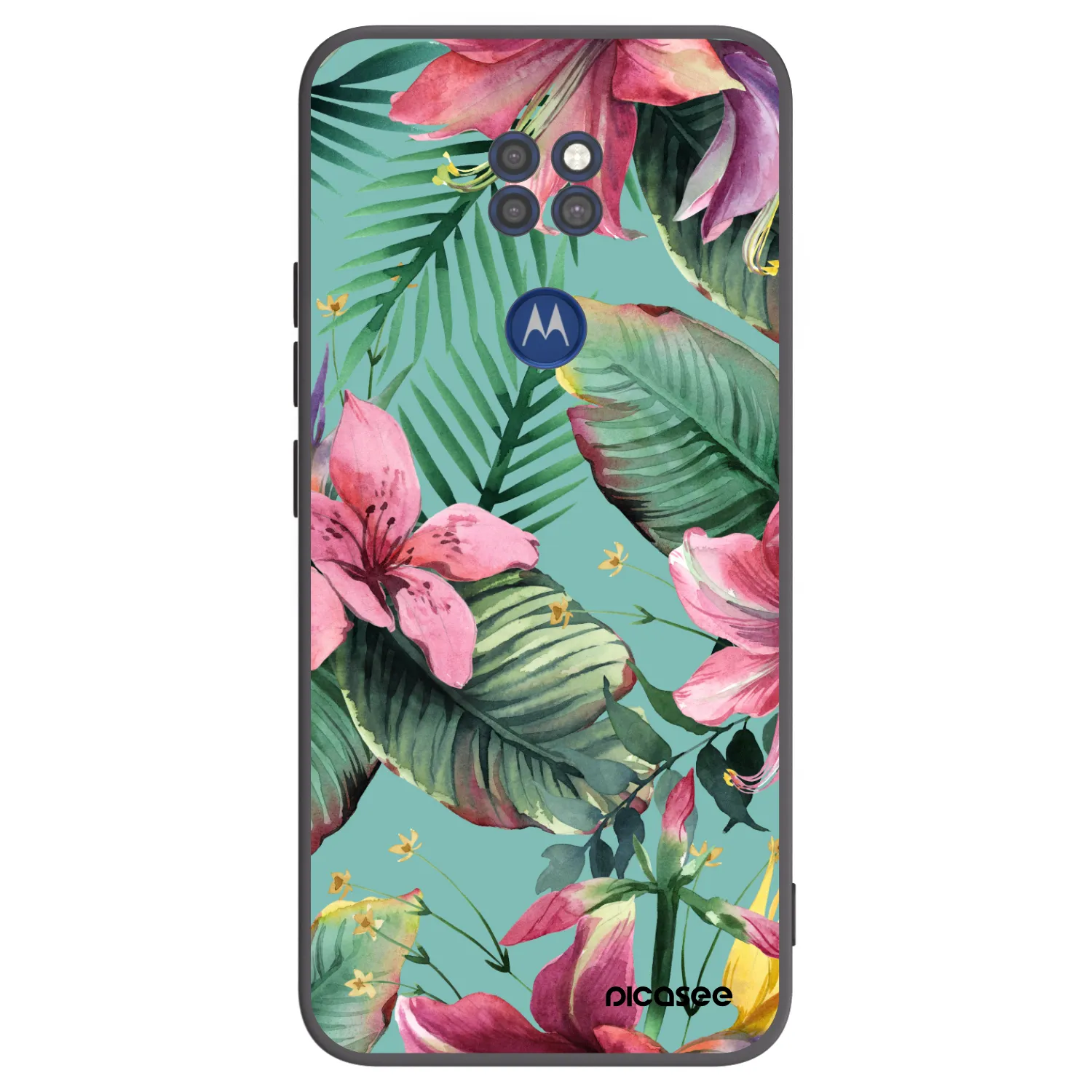 Picasee Μαύρη θήκη σιλικόνης για Motorola Moto G9 Play - Hawaii