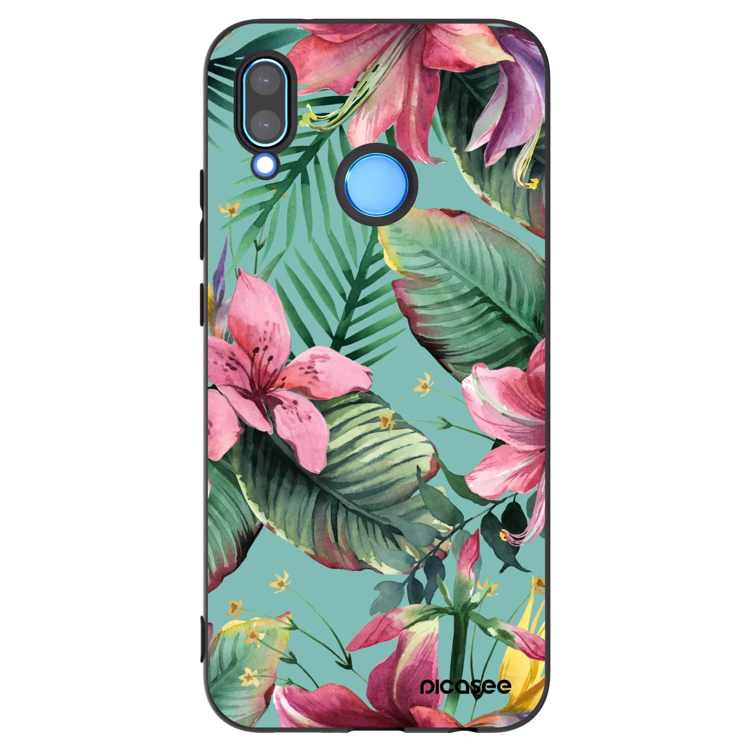 Picasee Μαύρη θήκη σιλικόνης για Huawei P20 Lite - Hawaii