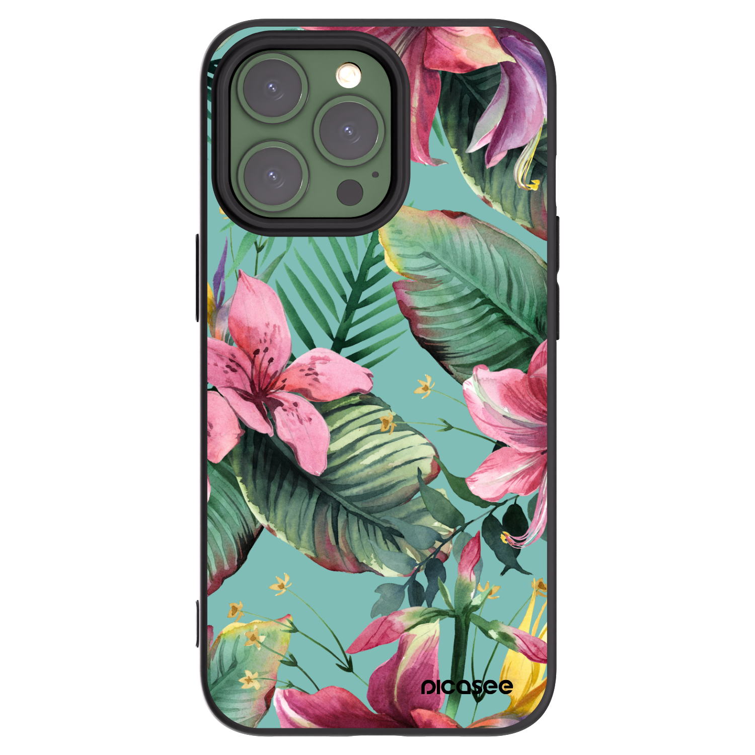 Picasee Μαύρη θήκη σιλικόνης για Apple iPhone 13 Pro - Hawaii