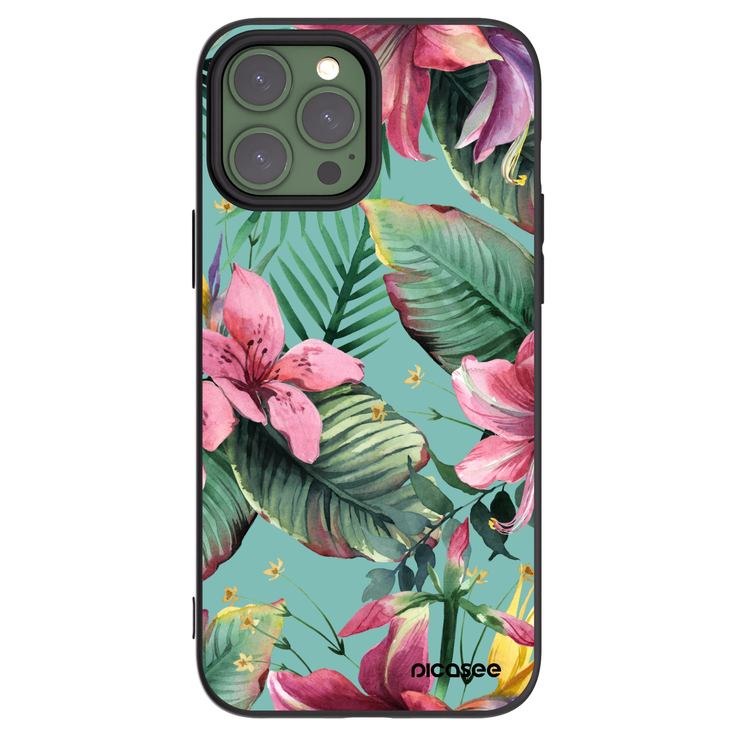 Picasee Μαύρη θήκη σιλικόνης για Apple iPhone 13 Pro Max - Hawaii