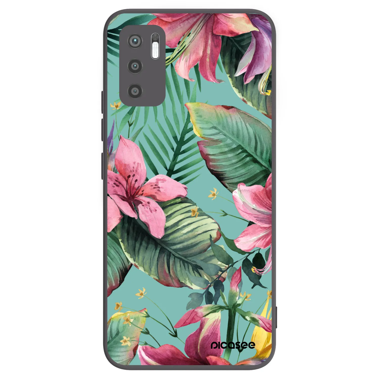 Picasee Μαύρη θήκη σιλικόνης για Xiaomi Redmi Note 10 5G - Hawaii
