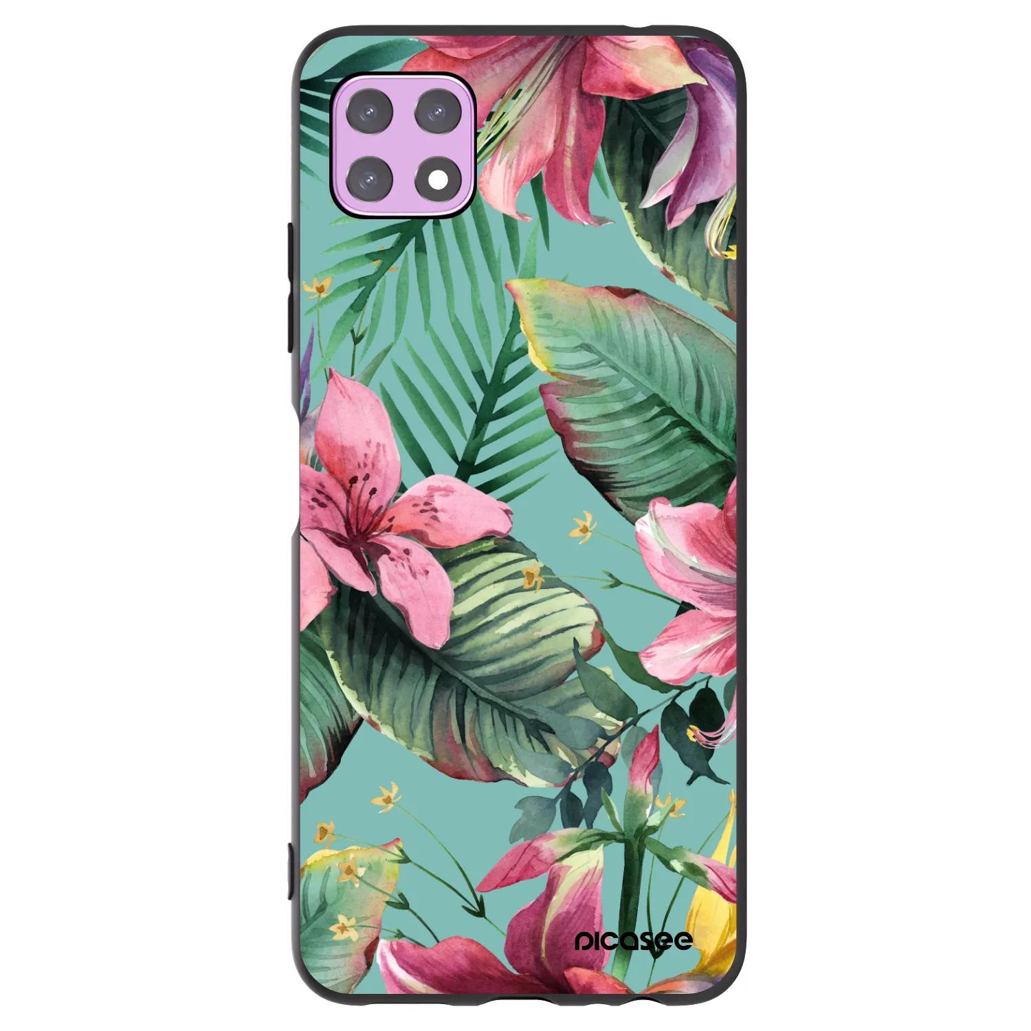 Picasee Μαύρη θήκη σιλικόνης για Samsung Galaxy A22 A226B 5G - Hawaii
