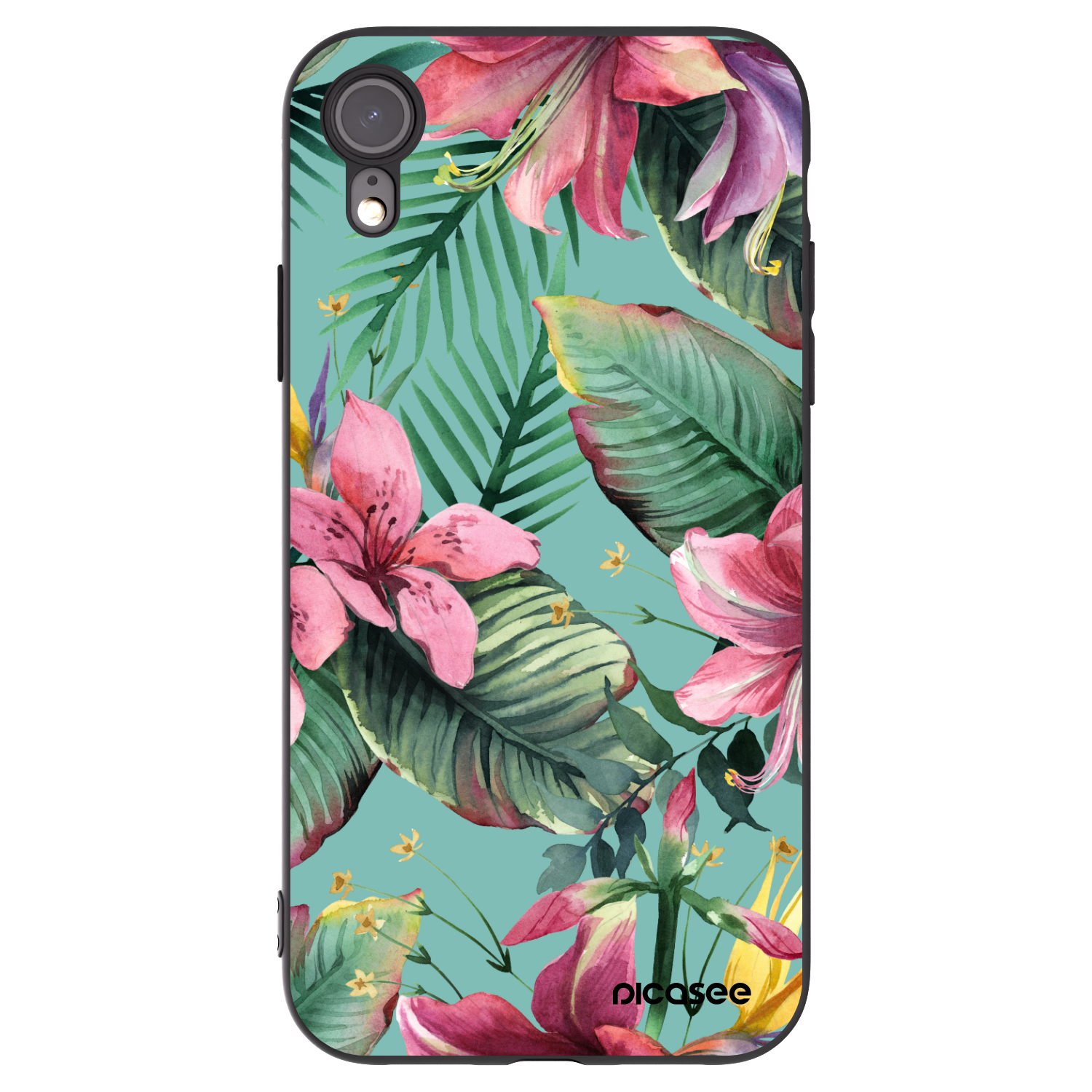 Picasee Μαύρη θήκη σιλικόνης για Apple iPhone XR - Hawaii