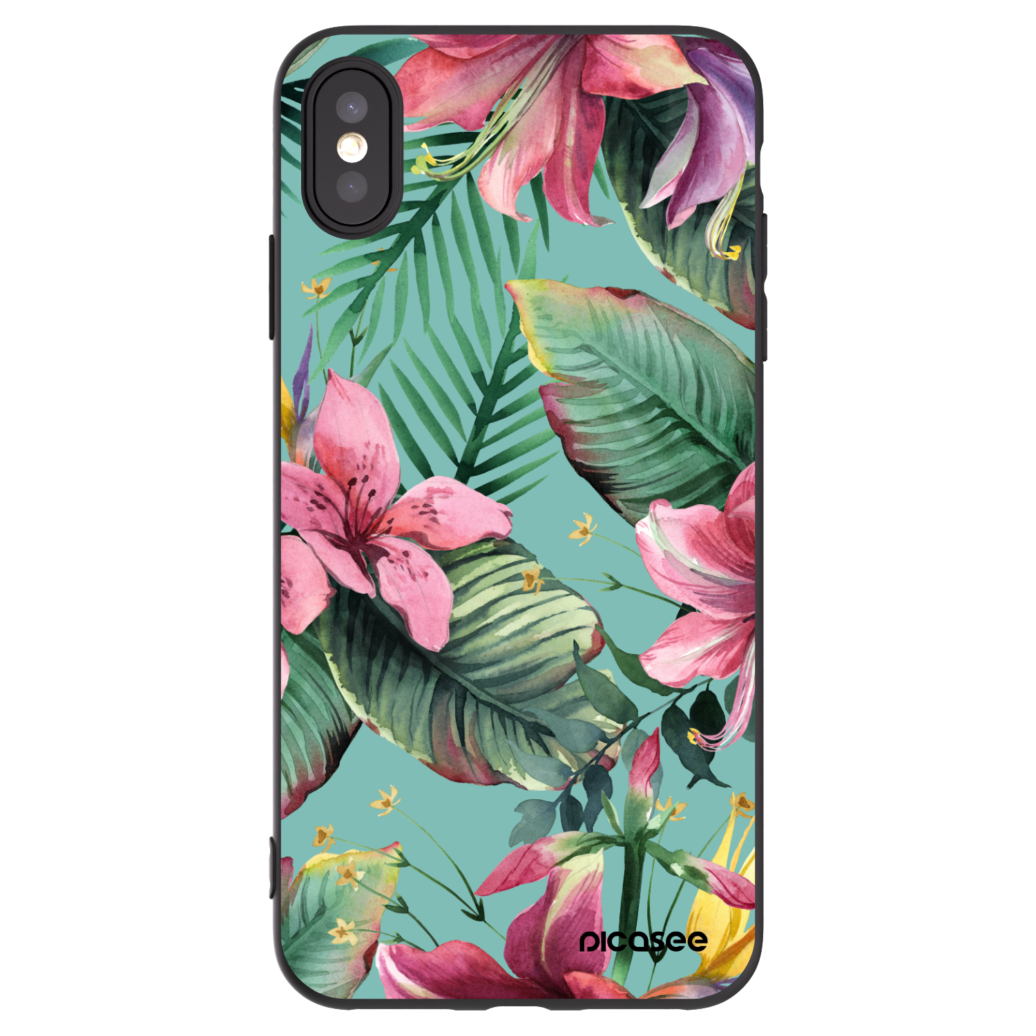 Picasee Μαύρη θήκη σιλικόνης για Apple iPhone XS Max - Hawaii