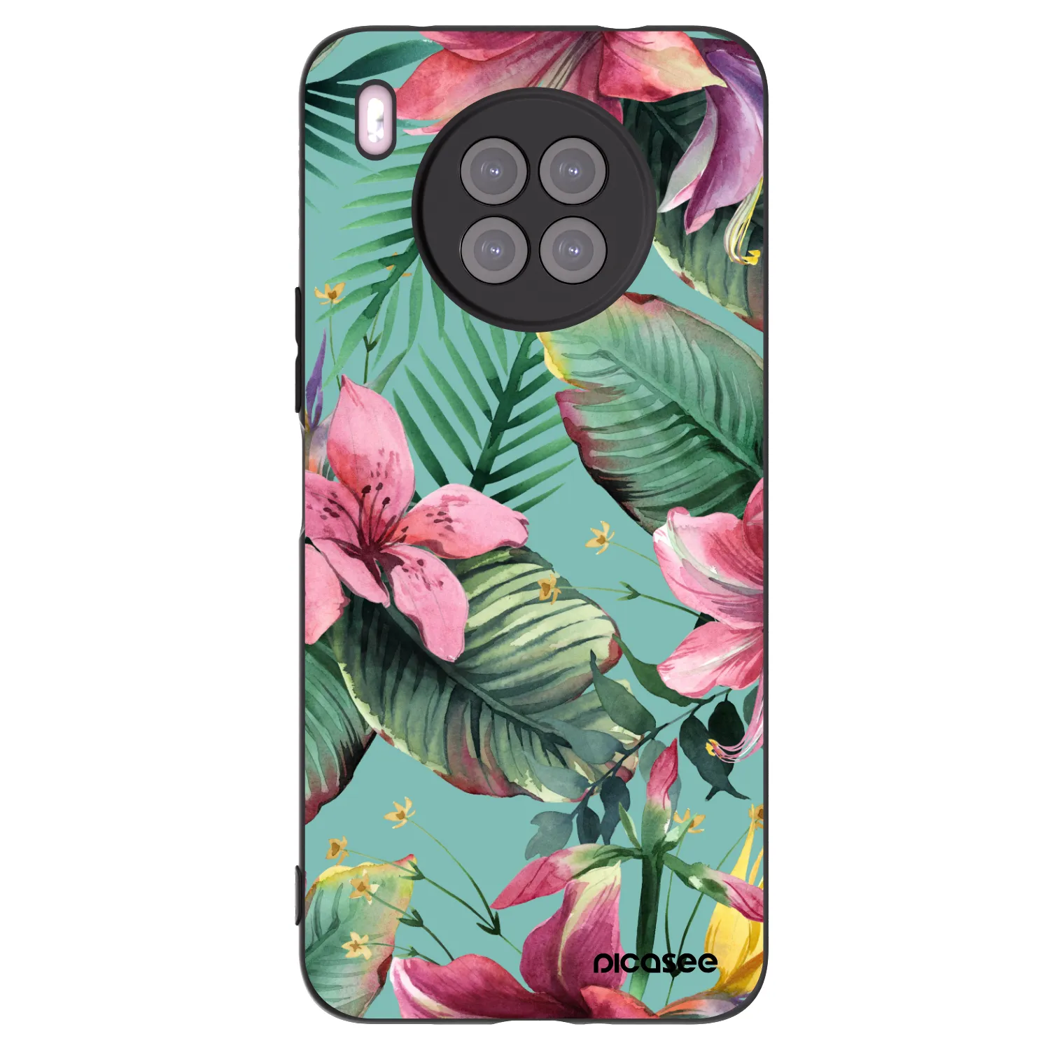 Picasee Μαύρη θήκη σιλικόνης για Huawei Nova 8i - Hawaii