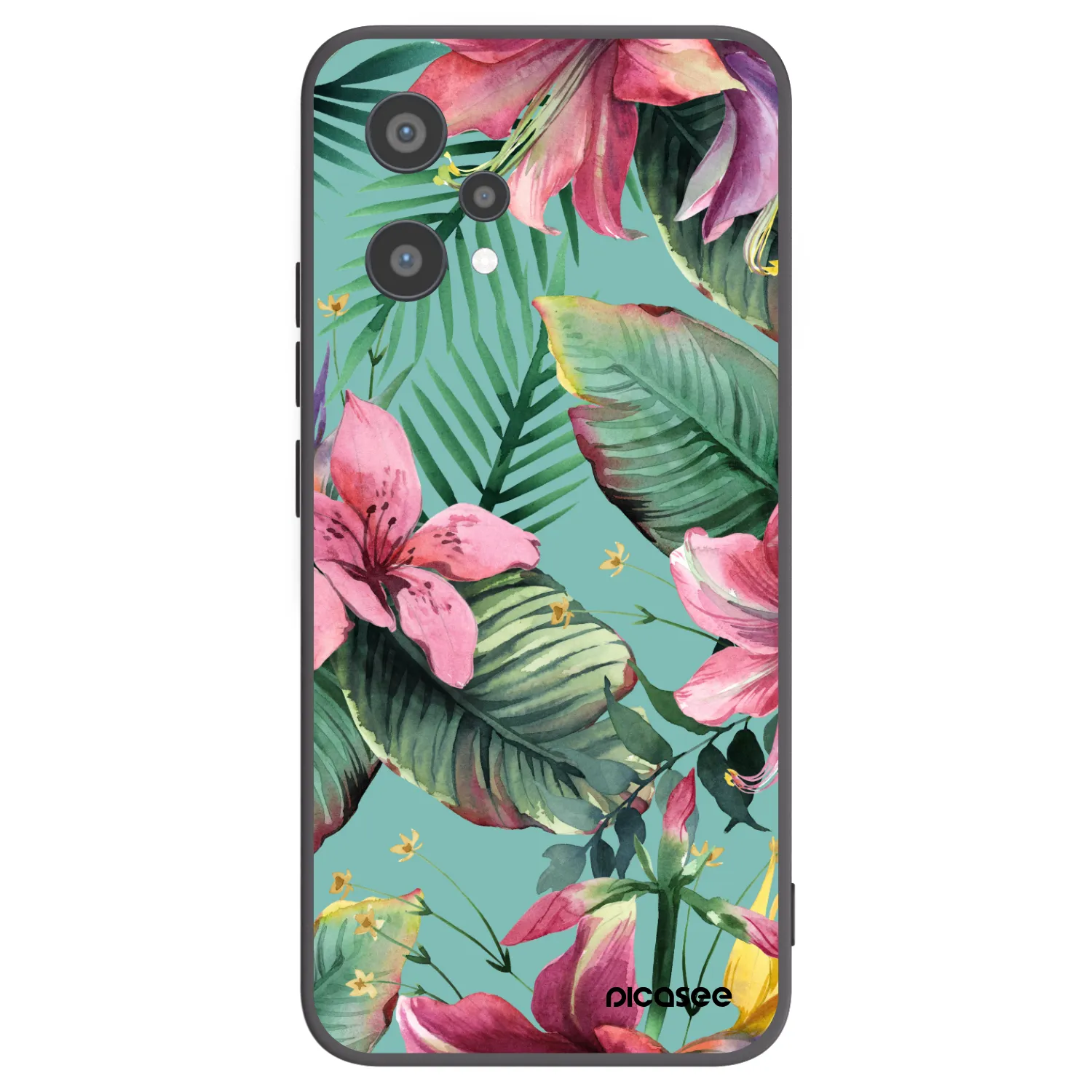 Picasee Μαύρη θήκη σιλικόνης για Realme 9 Pro 5G - Hawaii