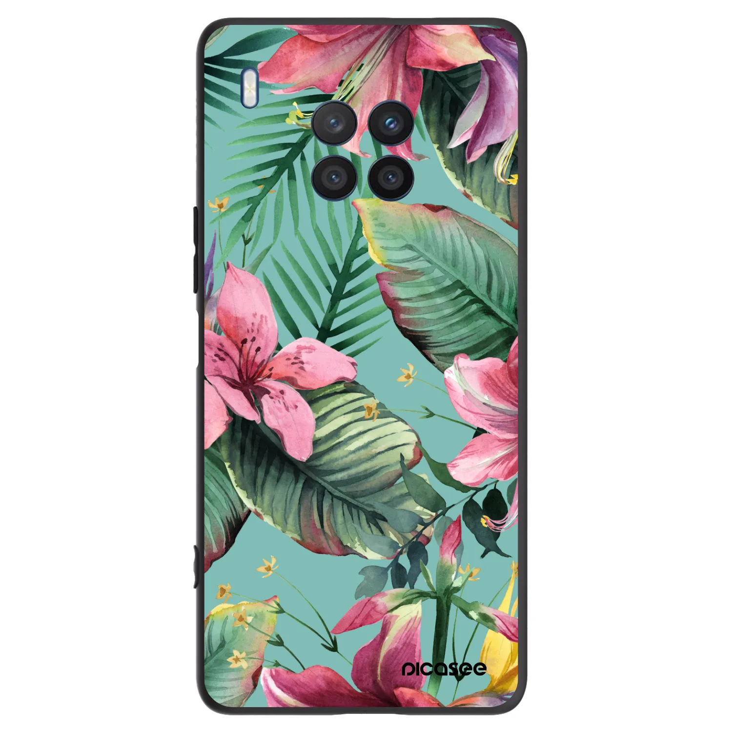 Picasee Μαύρη θήκη σιλικόνης για Honor 50 Lite - Hawaii
