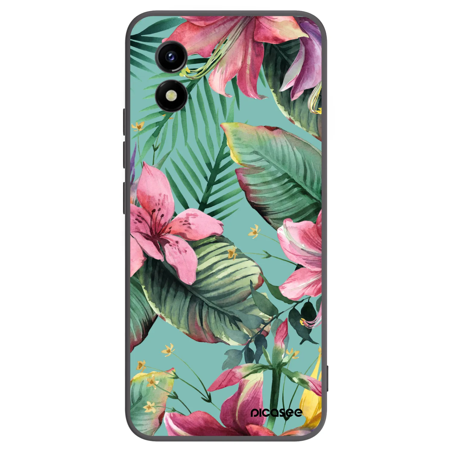 Picasee Μαύρη θήκη σιλικόνης για Vivo Y01 - Hawaii
