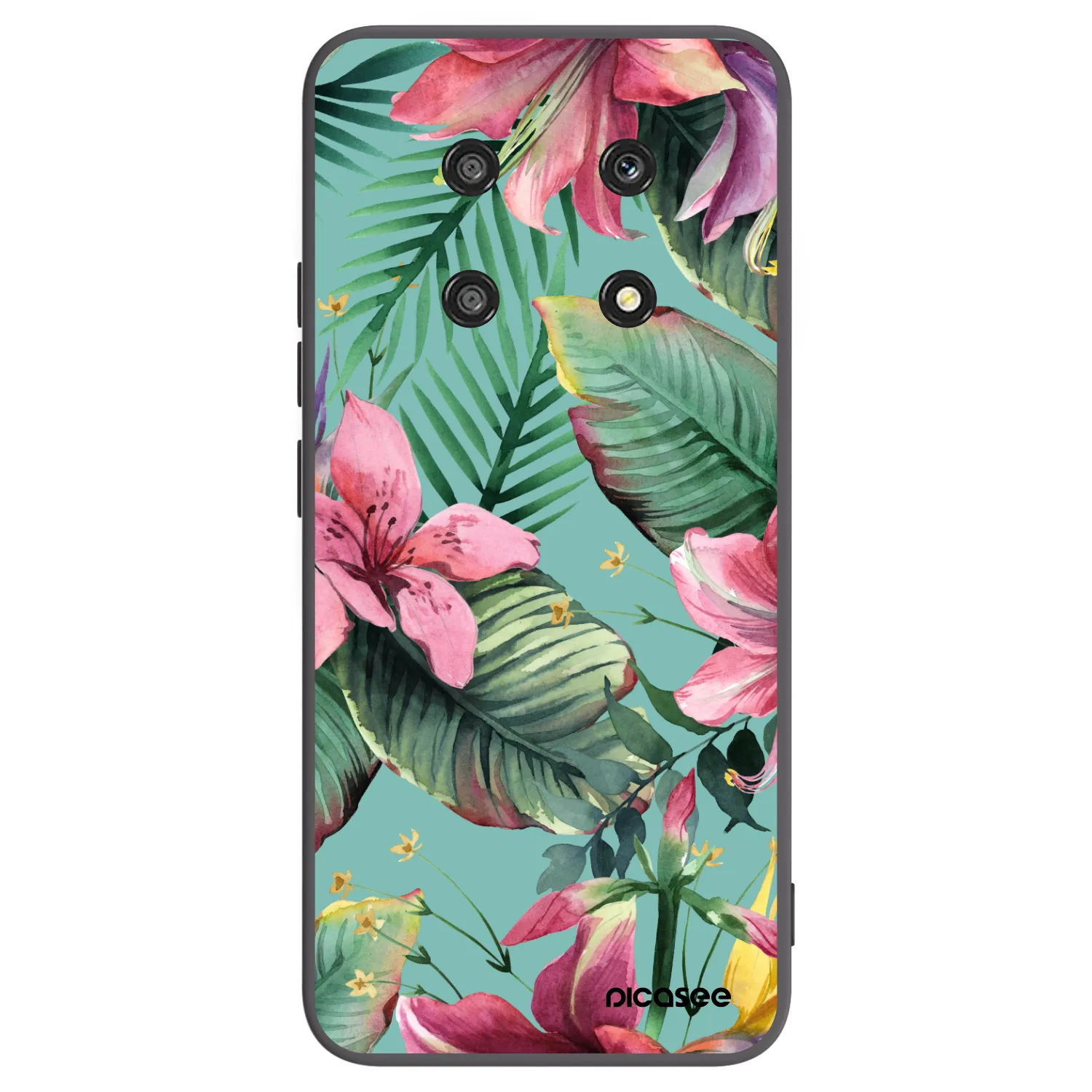 Picasee Μαύρη θήκη σιλικόνης για Honor Magic4 Lite 5G - Hawaii