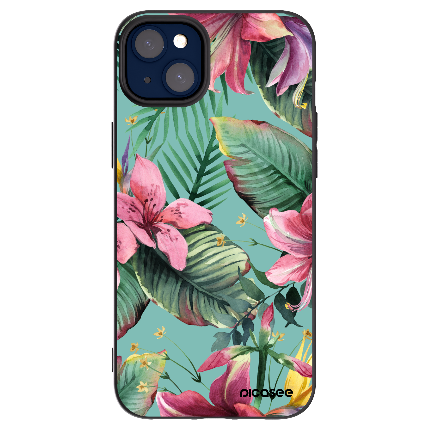 Picasee Μαύρη θήκη σιλικόνης για Apple iPhone 14 Plus - Hawaii