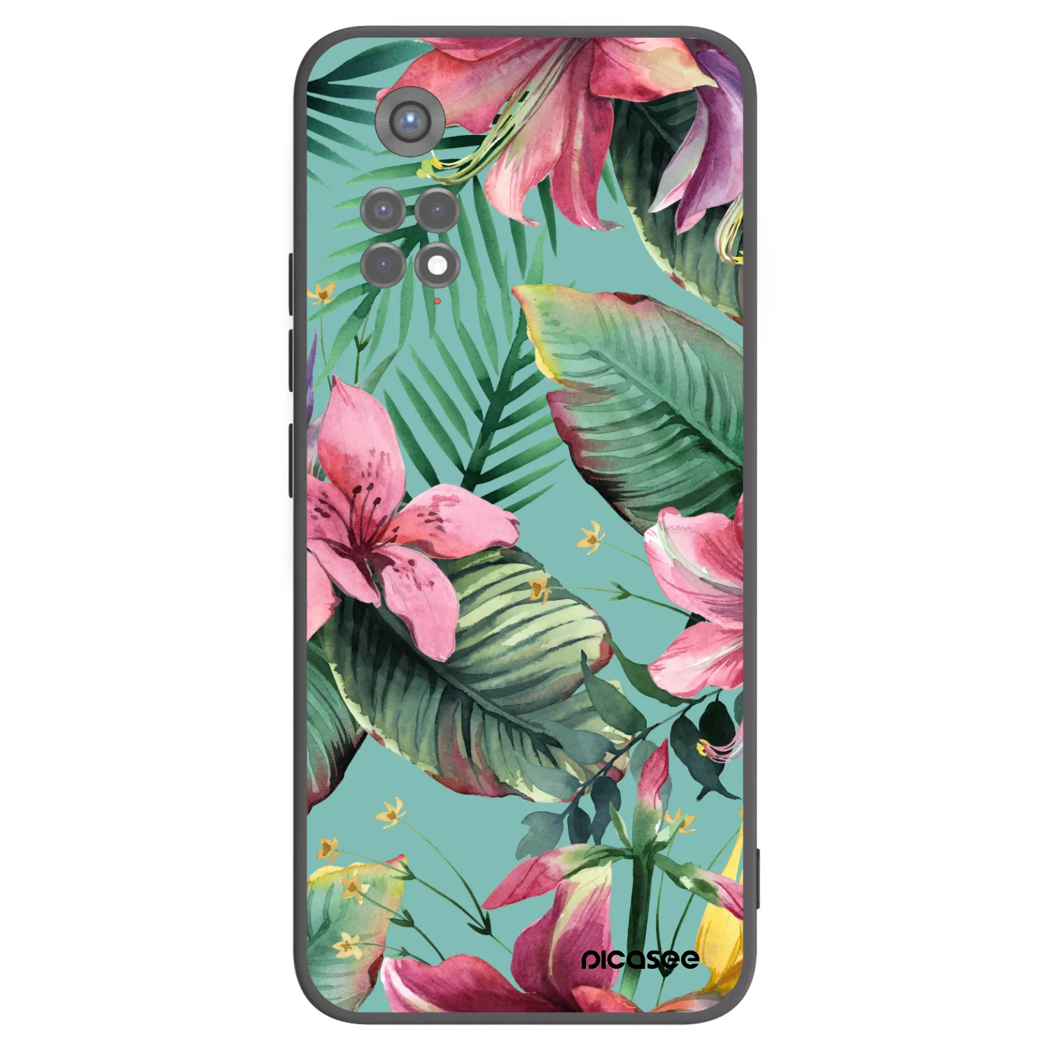 Picasee Μαύρη θήκη σιλικόνης για Xiaomi Redmi Note 11S 5G - Hawaii