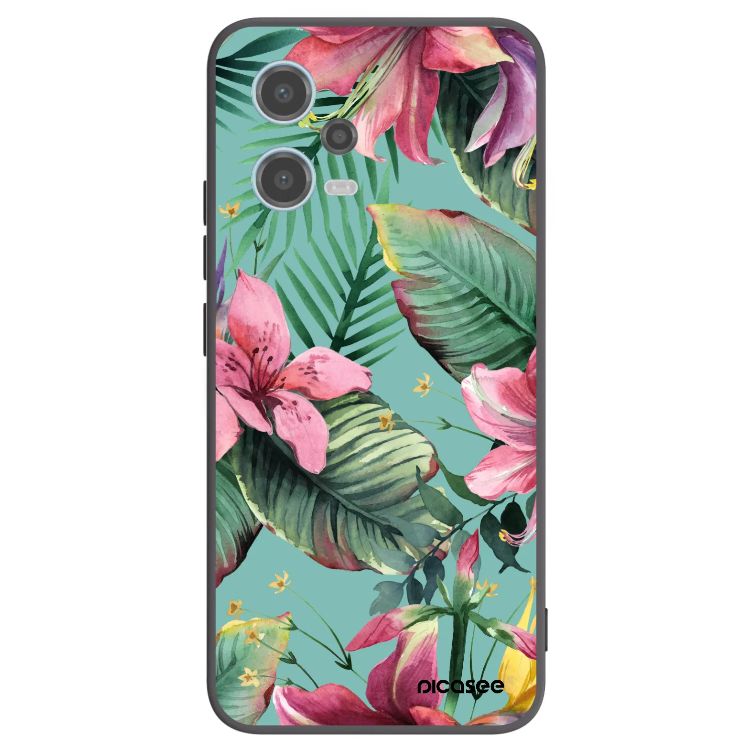 Picasee Μαύρη θήκη σιλικόνης για Xiaomi Redmi Note 12 5G - Hawaii