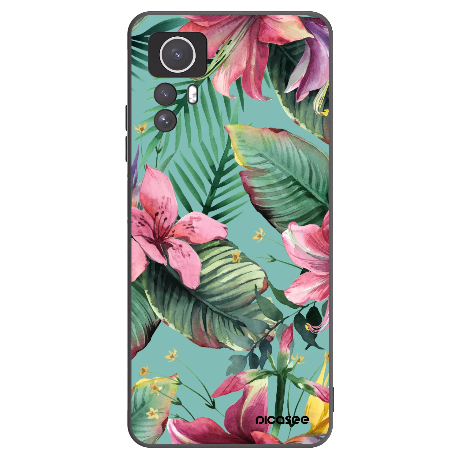 Picasee Μαύρη θήκη σιλικόνης για Xiaomi Redmi Note 12S - Hawaii