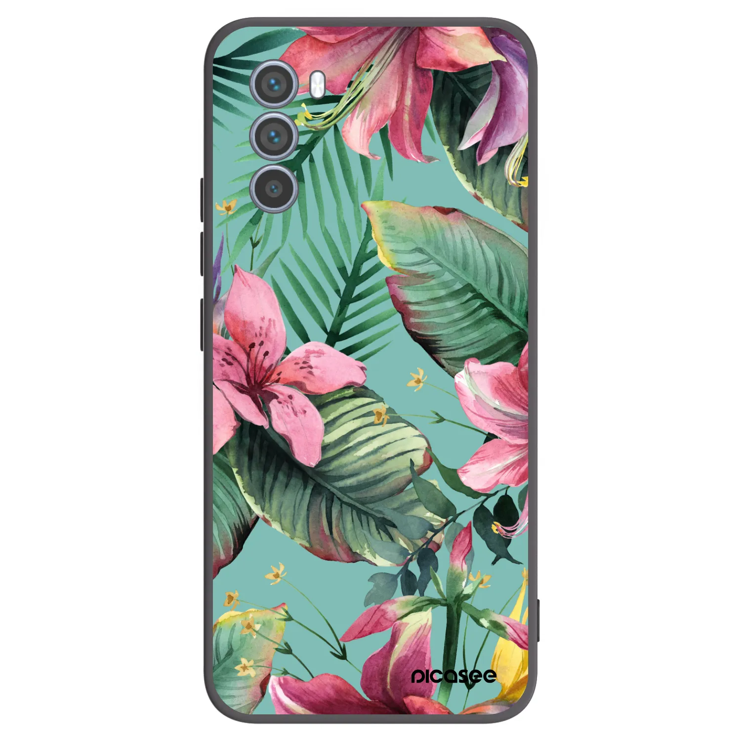 Picasee Μαύρη θήκη σιλικόνης για Motorola Moto G62 - Hawaii