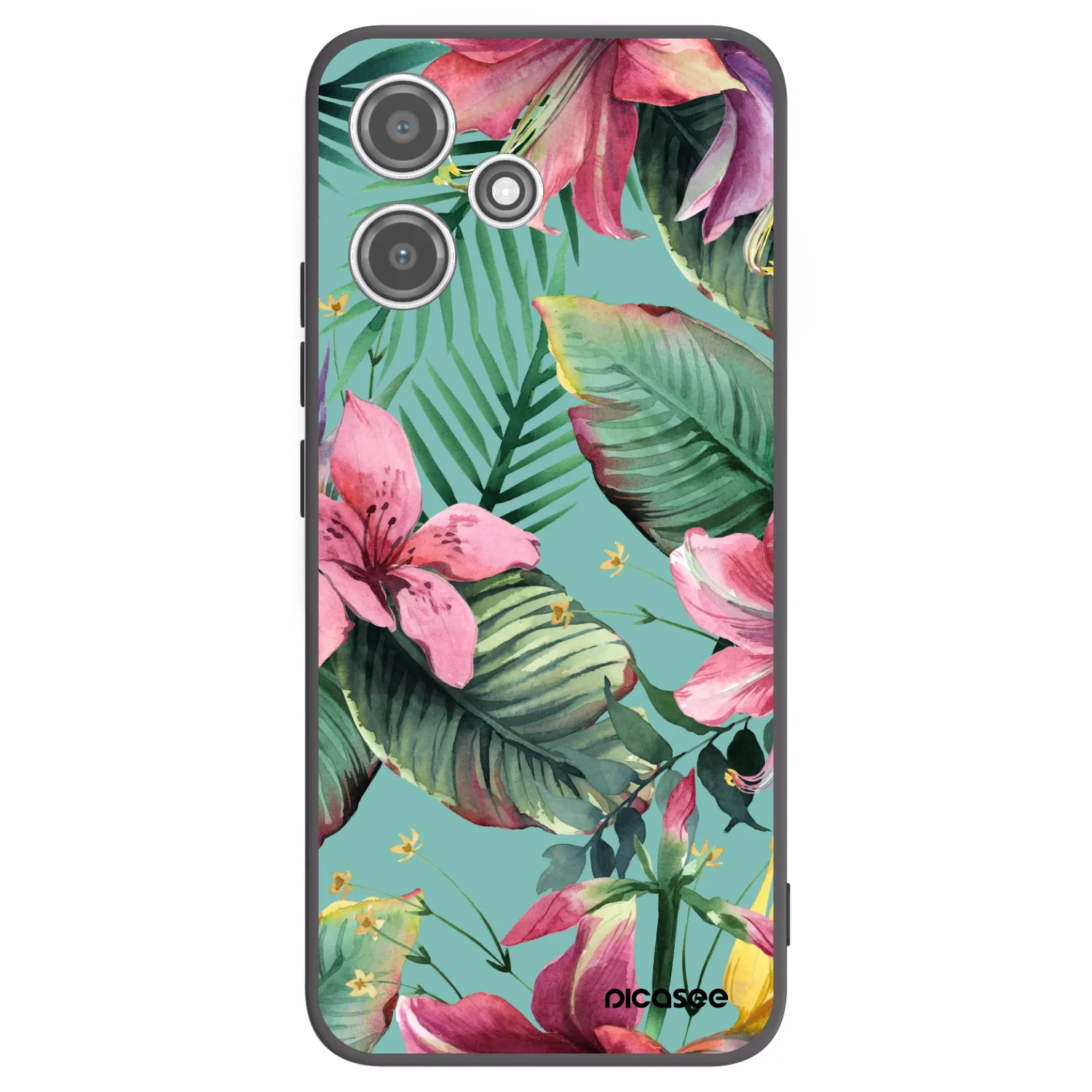 Picasee Μαύρη θήκη σιλικόνης για Xiaomi Redmi 12 5G - Hawaii