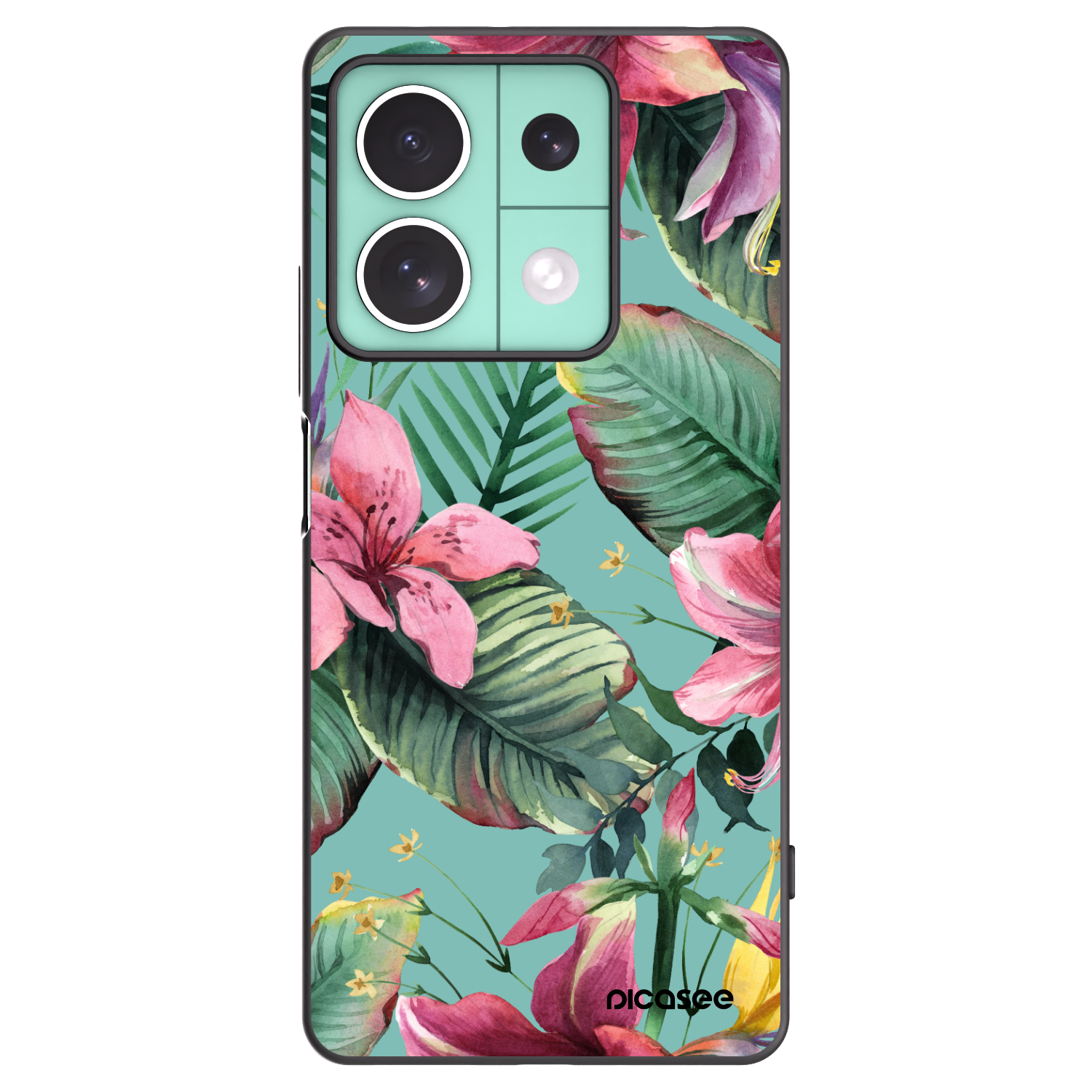 Picasee Μαύρη θήκη σιλικόνης για Xiaomi Redmi Note 13 5G - Hawaii