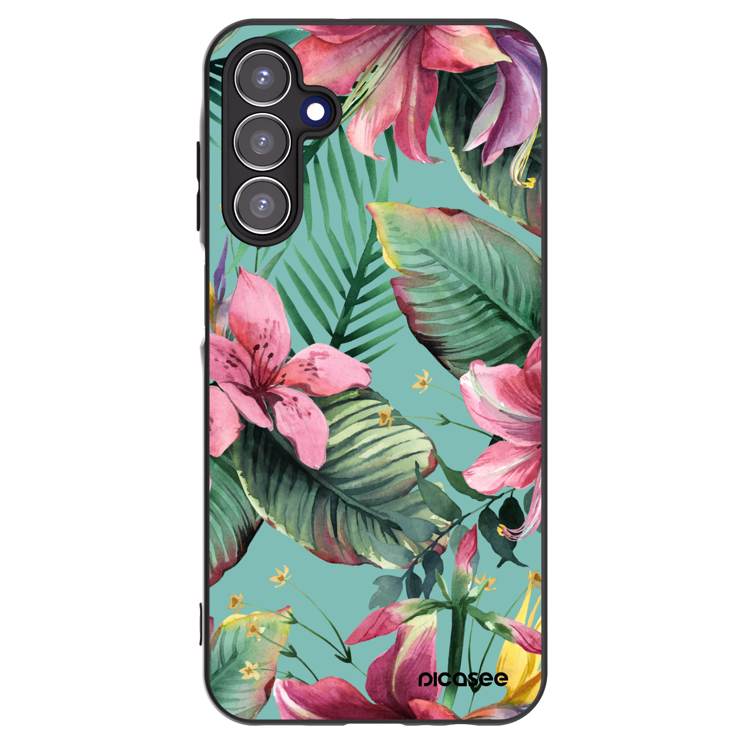 Picasee Μαύρη θήκη σιλικόνης για Samsung Galaxy A15 A155F 4G - Hawaii