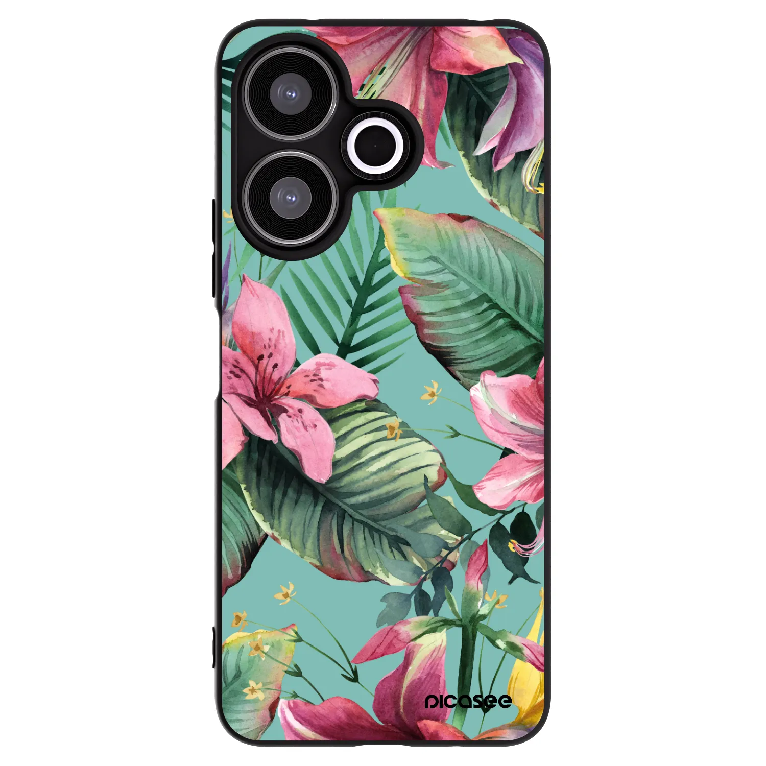 Picasee Μαύρη θήκη σιλικόνης για Xiaomi Redmi 13 4G - Hawaii