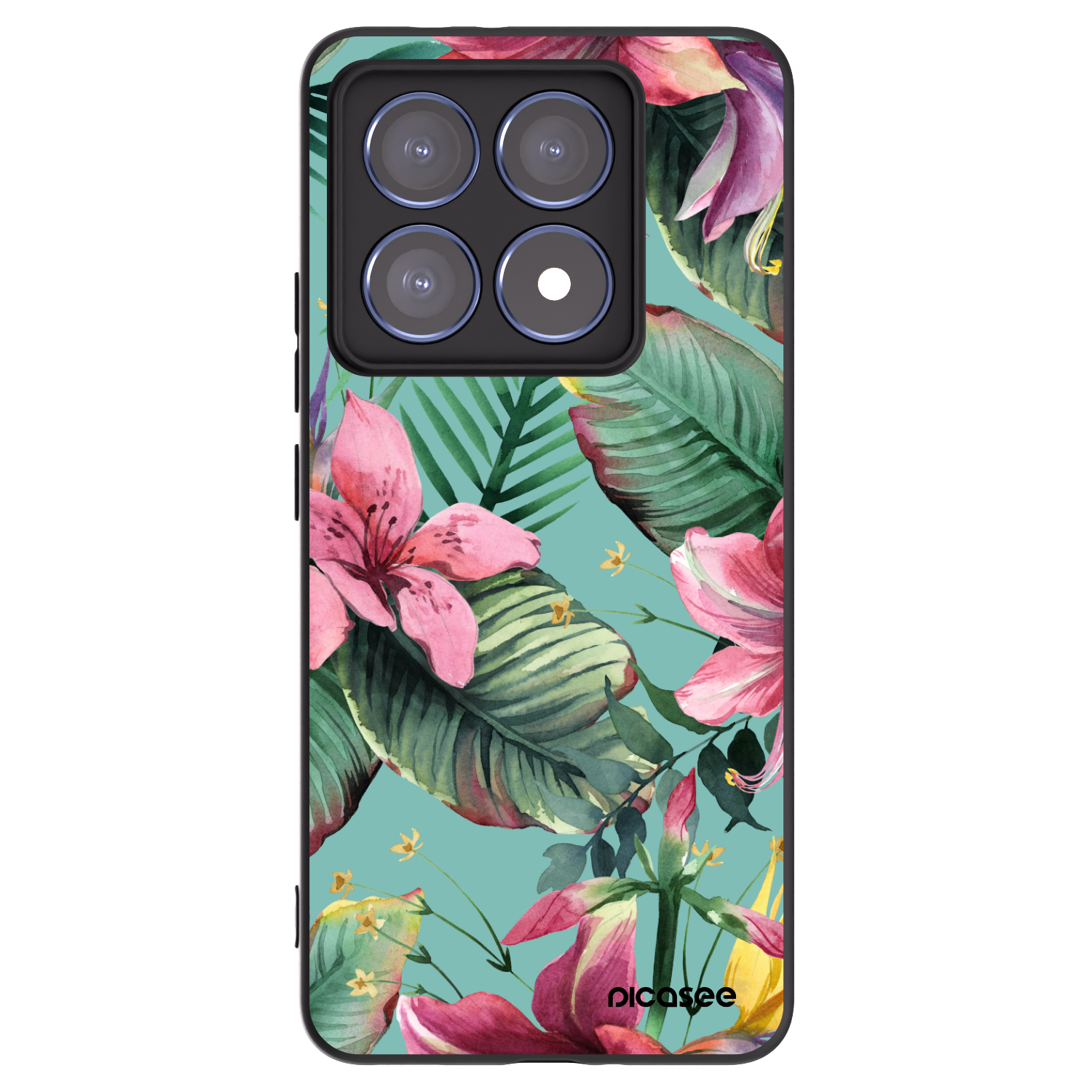 Picasee Μαύρη θήκη σιλικόνης για Xiaomi 14T Pro - Hawaii