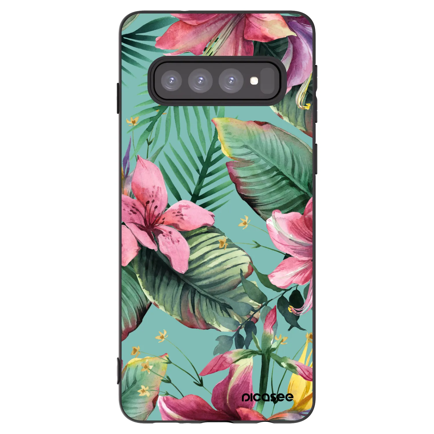 Picasee Μαύρη θήκη σιλικόνης για Samsung Galaxy S10 G973 - Hawaii