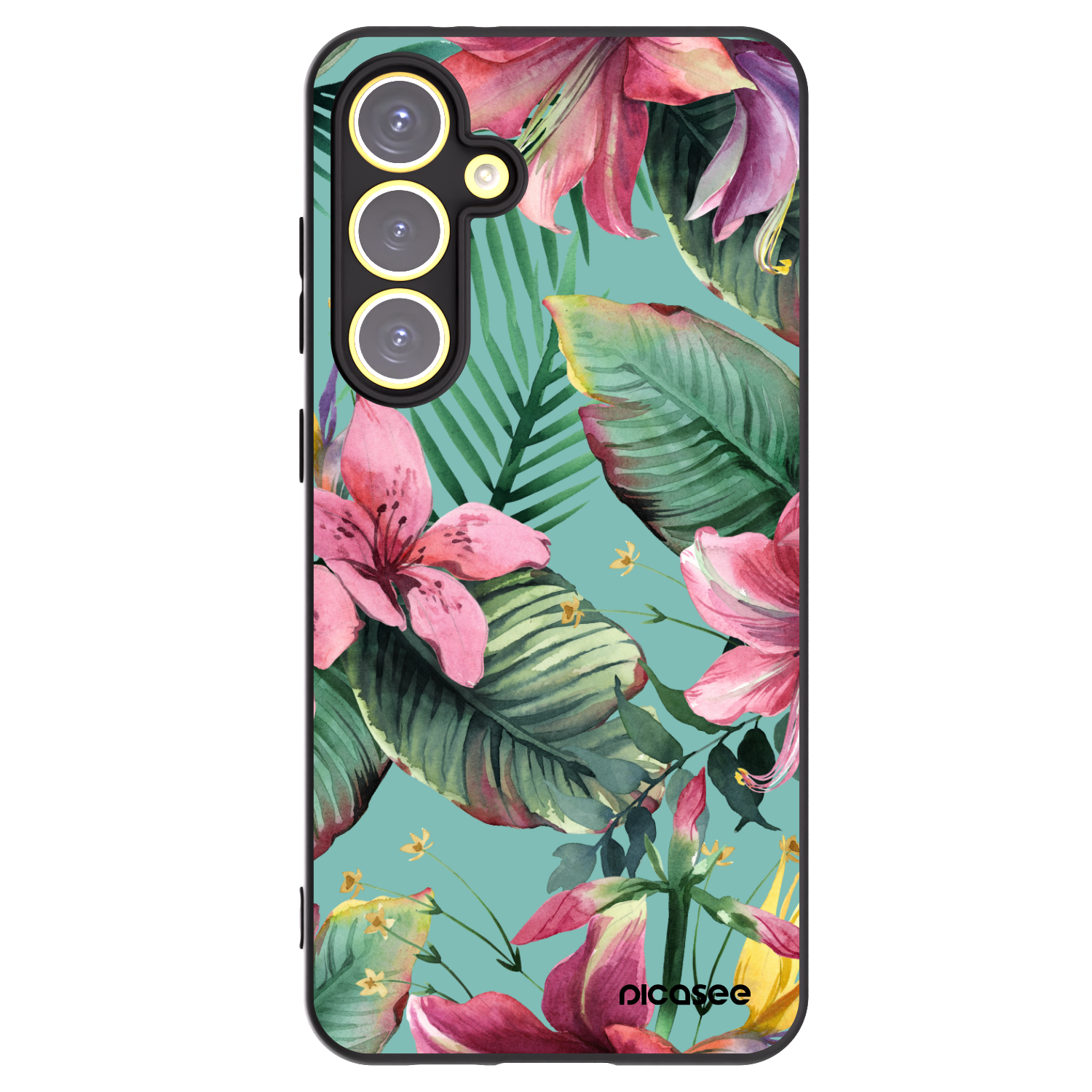 Picasee Μαύρη θήκη σιλικόνης για Samsung Galaxy S24 FE S721B - Hawaii